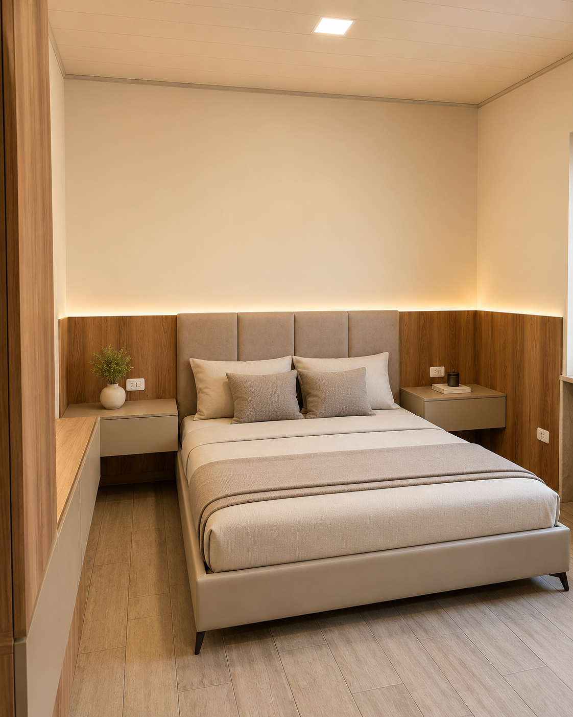 Warm Modern Bedroom Interior